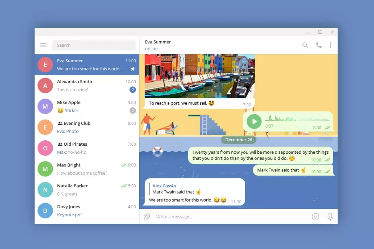 Beach – Theme for Telegram Desktop - Droid Local