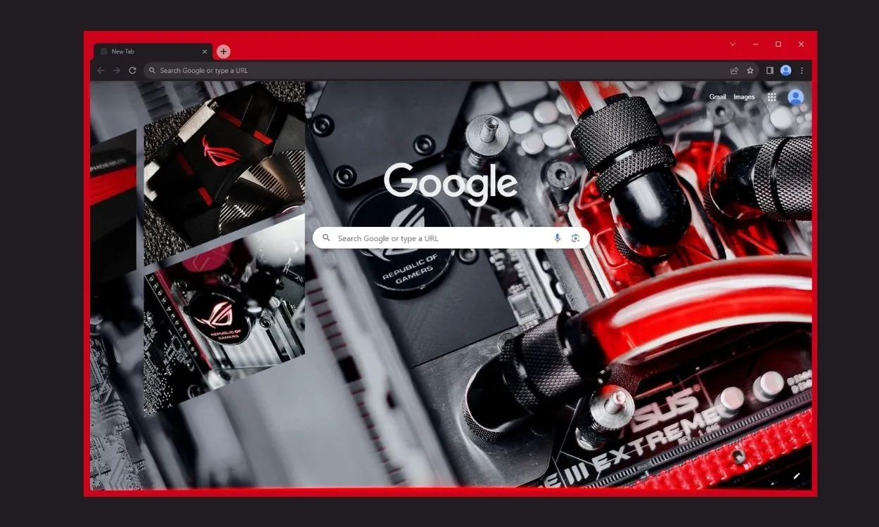 WF gamer asus theme google chrome